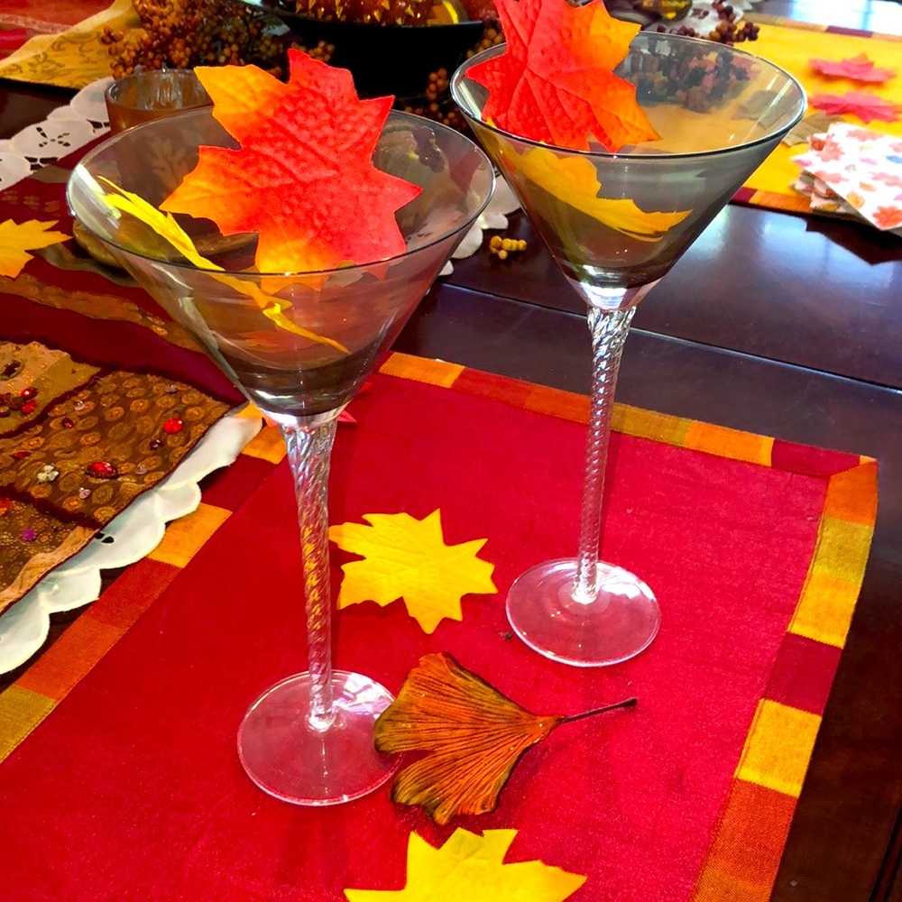 Vintage martini glasses set of two